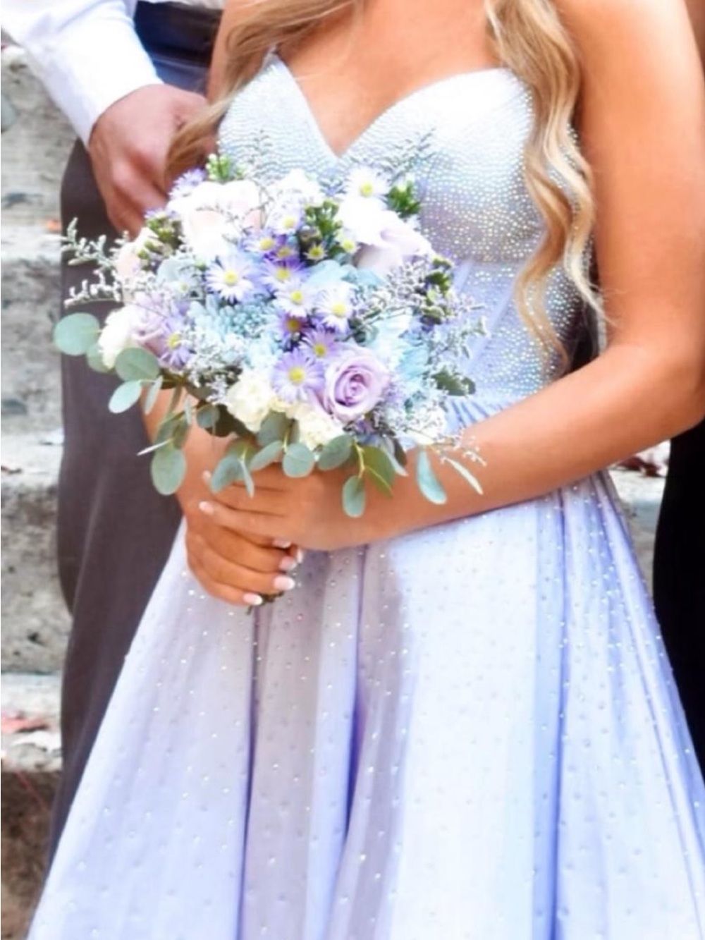 Sherri Hill Lilac Beaded A-Line Dress